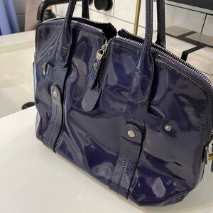 Purple Patent Leather Ferragamo Handbag
